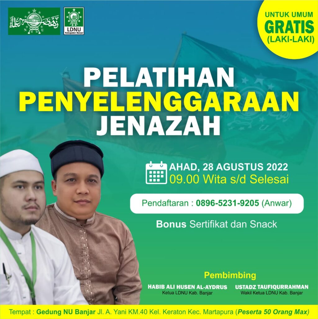 Pamflet Pelatihan Penyelenggaraan Jenazah LDNU Banjar